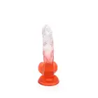 Kiotos Cox Colorful Dildo with Suction Cup – 17.5 cm (7″) – Clear/Red — Photo 5
