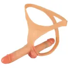 You2Toys Kahekordne dildo stringidega – 15.5 cm – nahavärv — Foto 2