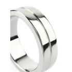 Mr. Steel Single Grooved dzimumlocekļa gredzens – 4.5 cm – sudraba — Foto 6
