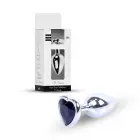 Plug-Jewellery Silver анальная пробка в форме сердца – 7 cm (2.8″) – Черная — Фото 10