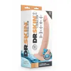 Dr. Skin Glide – pašsmērējošs TPE dildo ar piesūcekni – miesas krāsā – 19 cm — Foto 1