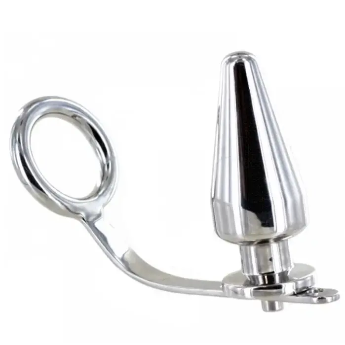 Metal Hard кольцо двойного назначения из нержавеющей стали с пробкой – 8 cm – серебряный