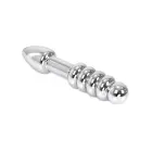 Apvalus dvipusis plieninis dildo – 18 cm (7″) — Nuotrauka 3