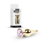 Plug-Jewellery Gold Butt Plug – 9.5 cm (3.7″) – Pink — Photo 10