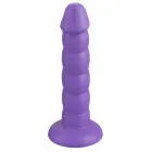 Playhouse Spiral Tease realistiškas vibruojantis dildo su pulteliu – silikonas – L – violetinis — Nuotrauka 5