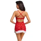 Cottelli LINGERIE X-Mas naktskrekls – sarkanas mežģīnes – S/M — Foto 5