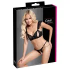 Cottelli LINGERIE – 2-piece underwired bra and string set – black floral lace – 75B / size S — Photo 1