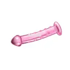 Stikla Romance dildo – 19 cm (7.5″) – Rozā Foto 2