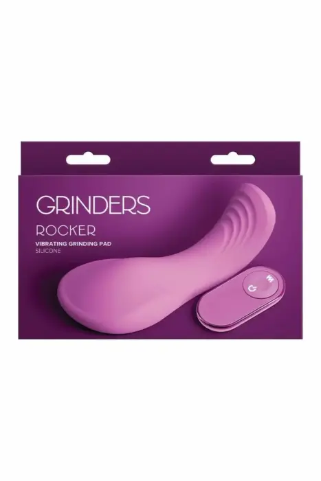 GRINDERS Rocker Pink divu dzinēju vibrējošais spilventiņš – vibrējošais spilventiņš – divi dzinēji – silikons – 17,4 cm – rozā