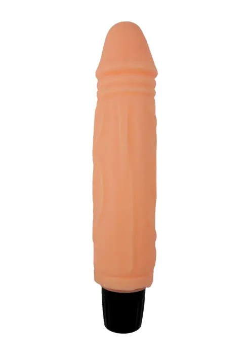 Wibrator-TIM 7 funkciju reālistisks vibrators – 18 cm (7″) – ādas krāsa Foto 4