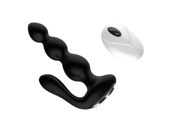 Remote Silicone Anal Beads – Black Photo