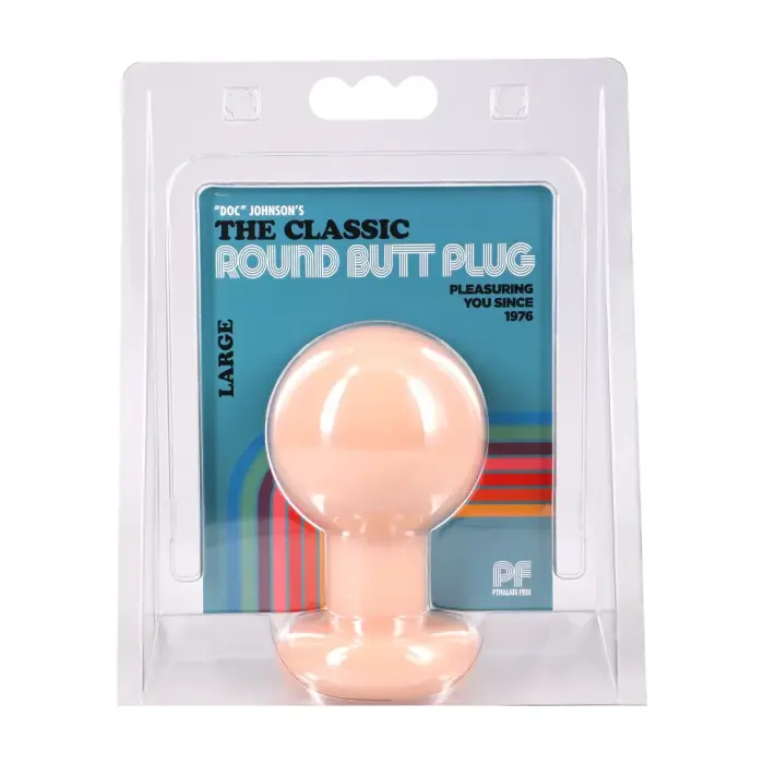 The Classic – round butt plug – cream – L