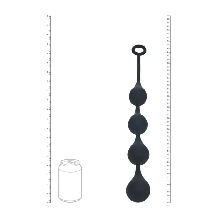 Waterdrop Silicone Anal Balls - L - 40mm - Black Photo