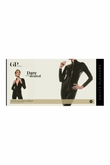 Guilty Pleasure Total Eclipse Catsuit – комбинезон с длинными рукавами из Датекса – чёрный – Размер: XL