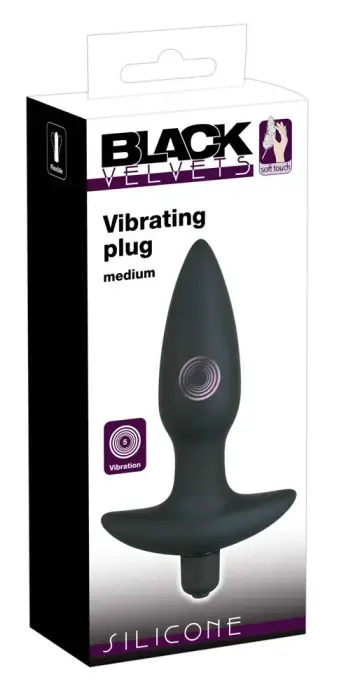 Black Velvets vibreeriv anaaltapp – 15 cm – Must