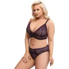 Cottelli CURVES Lace Bra and Briefs Set – Purple – 3XL — Photo 4