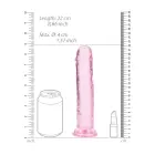 Taisns reālistisks dildo ar piesūcekni – 22 cm (8.7″) – Caurspīdīgs Foto 5