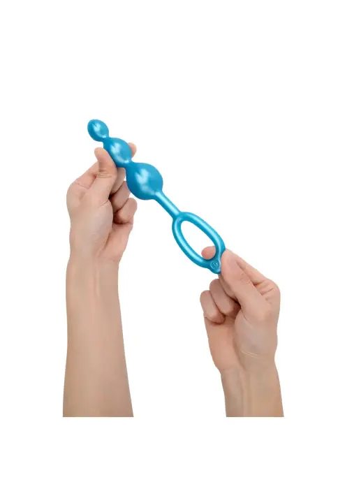 B-Vibe ar bumbiņām anālais spraudņu komplekts – Daudzkrāsains Foto 14