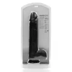Extra Large Straight Dildo with Balls and Suction Cup – 38 cm (15″) – Black — Photo 2
