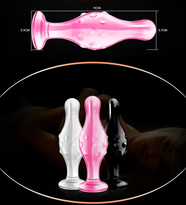 Stikla Romance dildo – 11.5 cm (4.5″) – Melns Foto 3