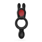 Dingo Double Vibrating Cockring with Remote Control – Black — Photo 2
