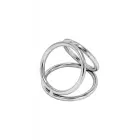 Locked Triple Ring Penis Ring – 3.2 cm – Black — Photo 1