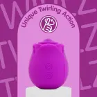 Skins Rose Buddies The Rose Twirlz – kompakts silikona vibrators – rozā — Foto 6