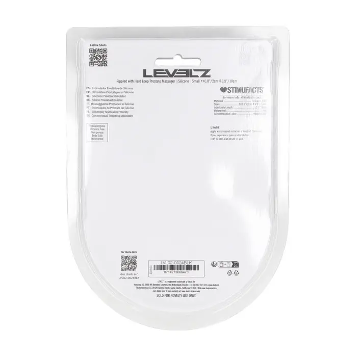 Rievots silikona prostatas masieris – S – melns Foto 2