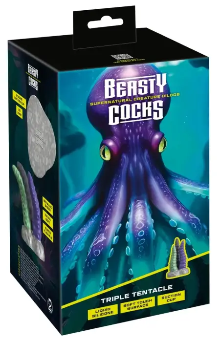 Beasty Cocks Triple Tentacle Dildo – 22 cm (8.5″) Photo