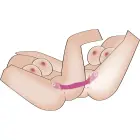 CC двойной вибратор – 31.2 см (12.3″) – розовый Фото num