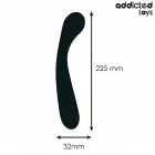 Addicted Toys divslāņu silikona anālā sistēma – 22.5 cm – Melns — Foto 4