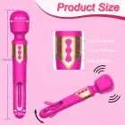 Wand вибратор с подвижным язычком – 18 cm (7″) – розово-красный — Фото 9