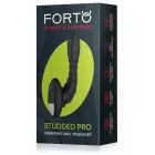 FORTO Studded Pro Vibrating Massager – anal plug – silicone – black – 10 modes — Photo 1