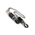 Mr. Steel Barrel Nipple Clamps with Chain – Silver — Photo 1