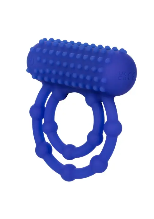 10 Bead Maximus Vibrating Cock Ring – Blue