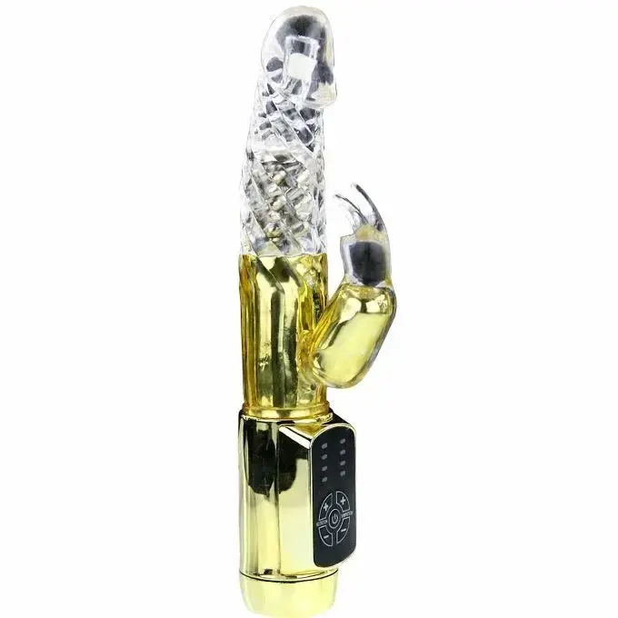 BAILE US Rabbit Gold Prince вращающийся кролик-вибратор – 23 см (9″)