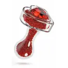 Blush Oh My Gem – borosilikaatklaasist anaalpistik südamepõhjaga – punane – 8,3 cm — Foto 2