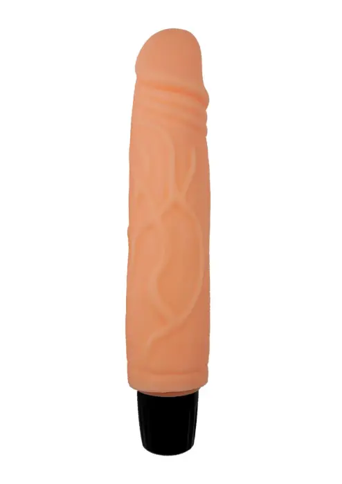 Wibrator-TIM 7 funkciju reālistisks vibrators – 18 cm (7″) – ādas krāsa Foto 2