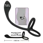 Black Velvets кольцо для члена и яиц – 22.5 cm – черный — Фото 7