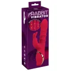 You2Toys кролик-вибратор с 3 движущимися кольцами – 24 см (9.3″) – розовый — Фото 1