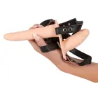 Vibreeriv topelt strap-on dildo – 15.7 cm (6.2″) – Must — Foto 4