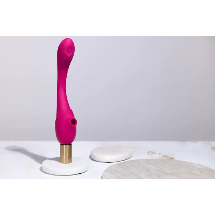 Mirai dubultais pulsa viļņu gaisa viļņu elastīgais vibrators – rozā Foto 7