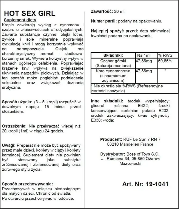 Hot Sex Girl stimulējošie pilieni – 20 ml Foto 3