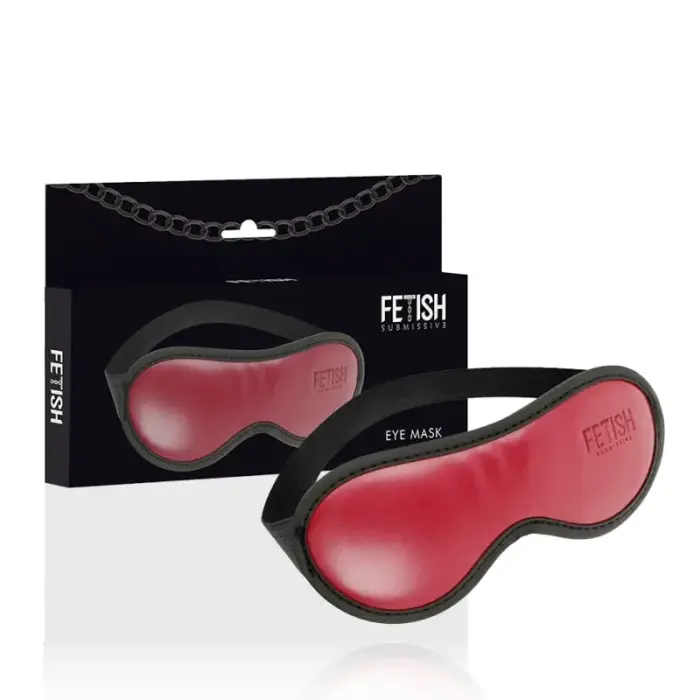 Fetish Submissive Vegan Leather Mask with Neoprene Lining – Black