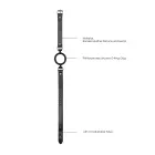 Silicone Ring Gag with Adjustable Leather Straps – Black — Photo 4