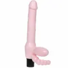 BAILE TPR bezsiksnu strap-on dildo ar vibrāciju – 25.4 cm (10″) — Foto 1