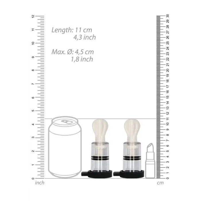 Elektrostimulācijas divpolāri krūtsgala sūcēji – balts/caurspīdīgs Foto 15