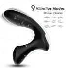 Storm melns vibrējošs teksturēts prostatas masieris – 15 cm (5.9″) — Foto 8