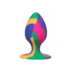 Cheeky Multicolored Anal Plug with Suction Cup – M — Photo 2