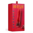OH MY GEM DESIRE RUBY vibrators – 14 cm (5.5″) – sarkans Foto 1